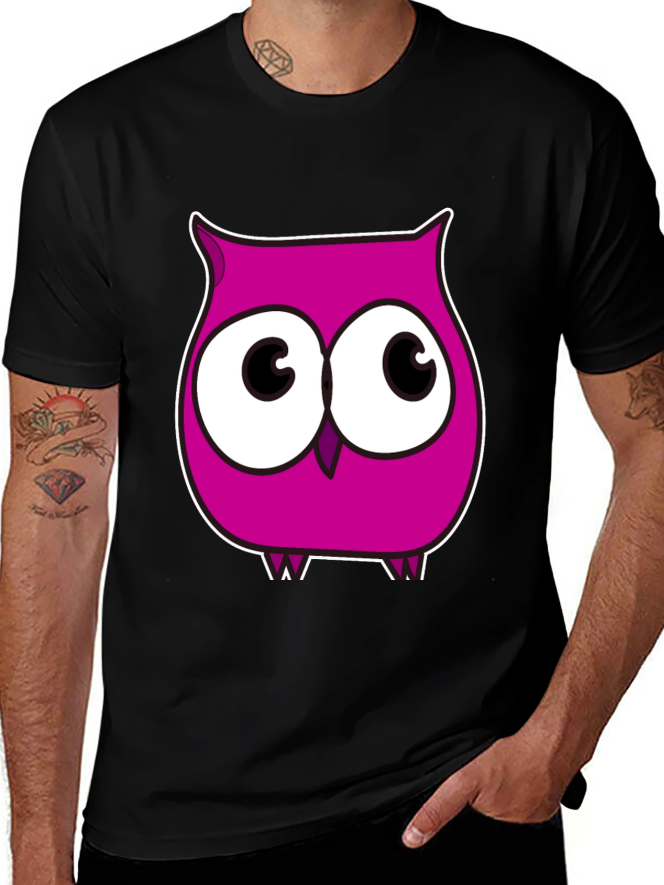 Cartoon Owl Graphic Tee - Fun and Unique!