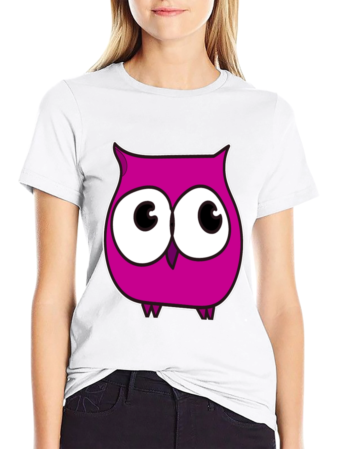 Cartoon Owl Graphic Tee - Fun and Unique!