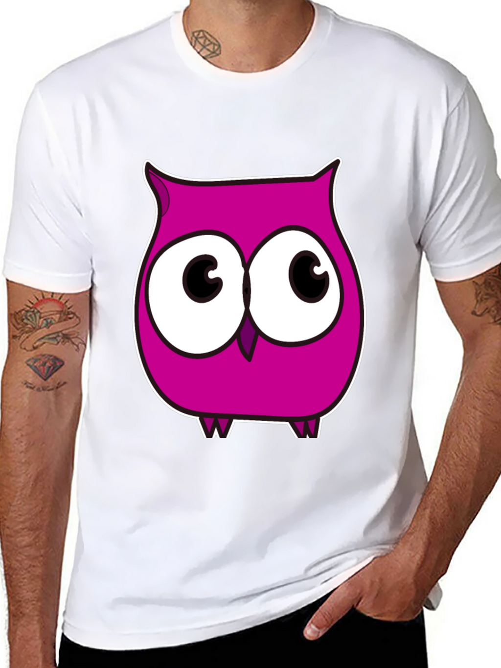Cartoon Owl Graphic Tee - Fun and Unique!