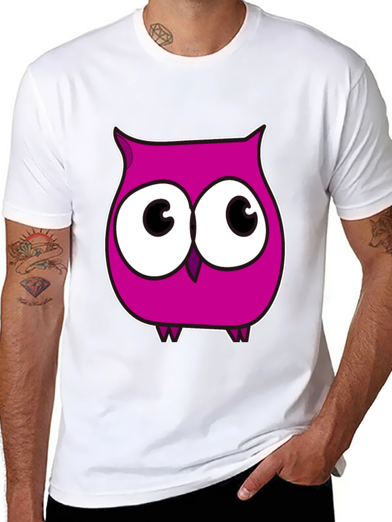 Cartoon Owl Graphic Tee - Fun and Unique!