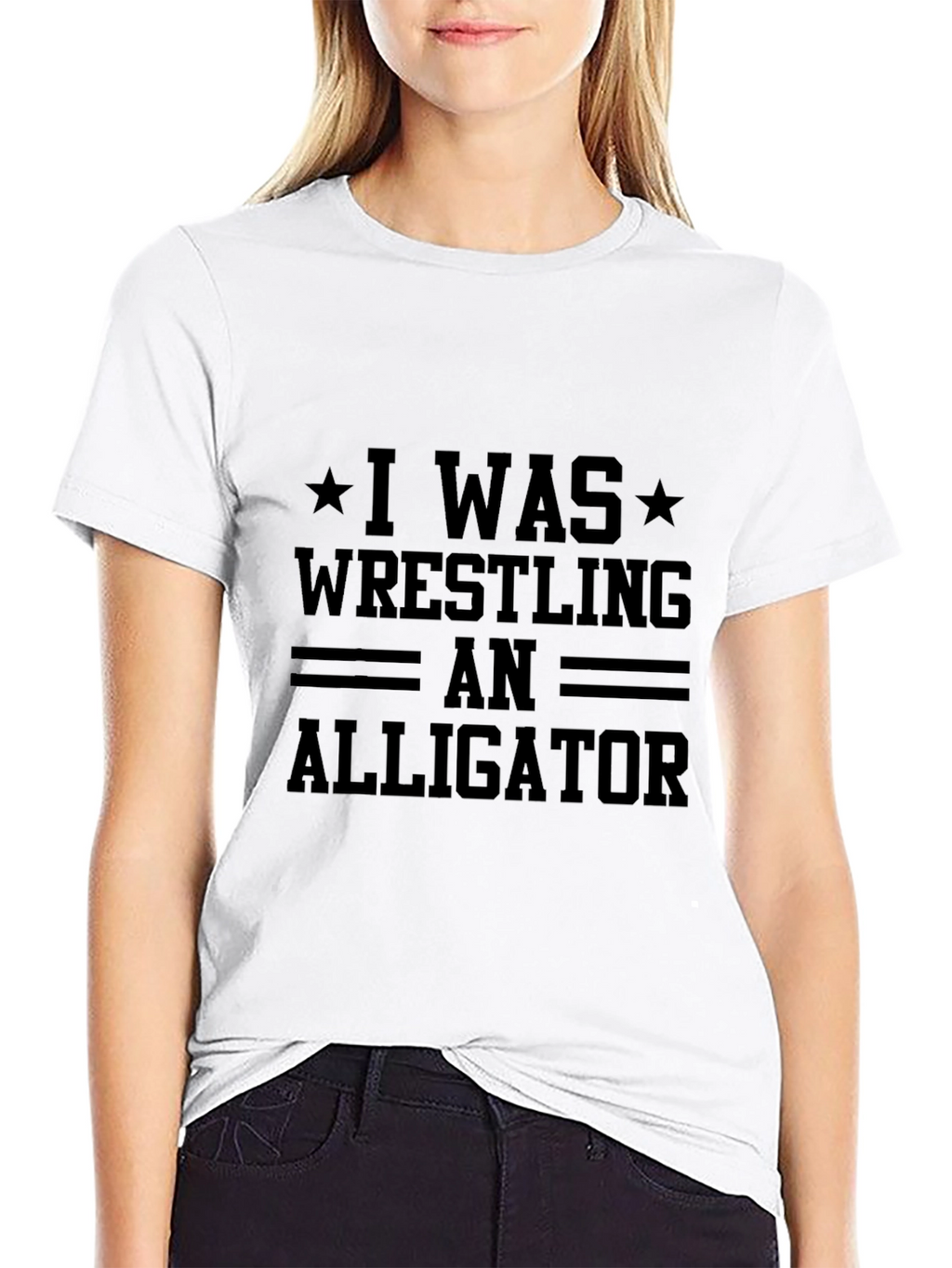 I Was Wrestling an Alligator T-Shirt Funny Tee