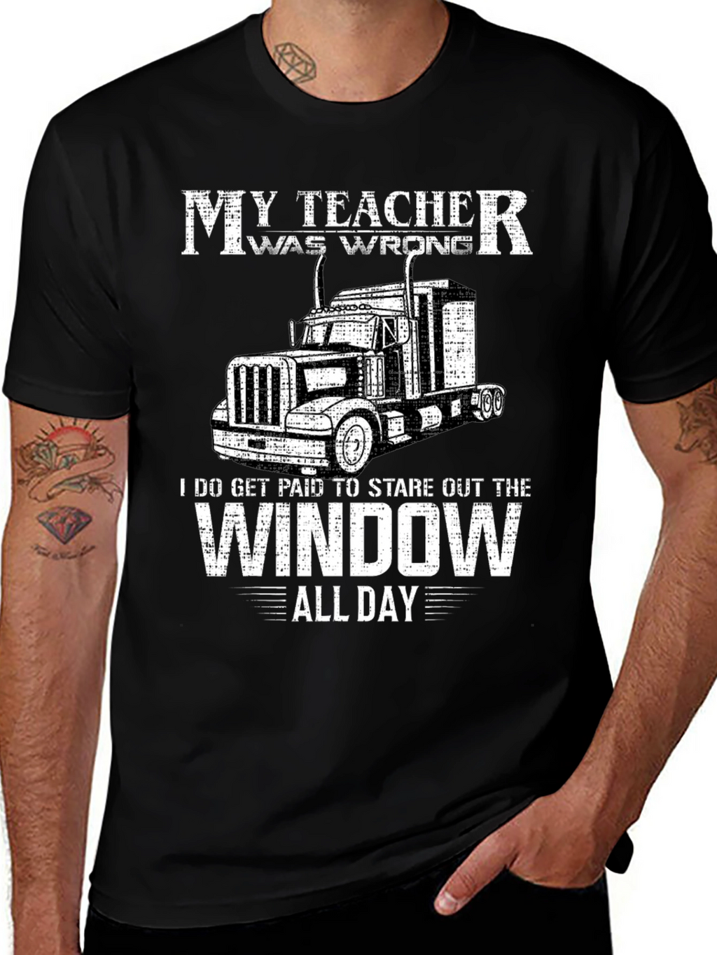 My Teacher Was Wrong Trucker T-Shirt