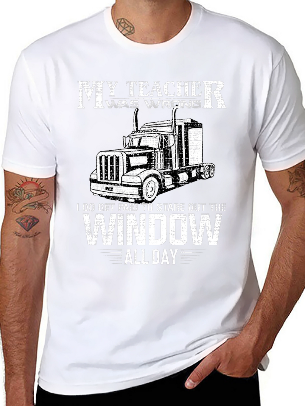 My Teacher Was Wrong Trucker T-Shirt