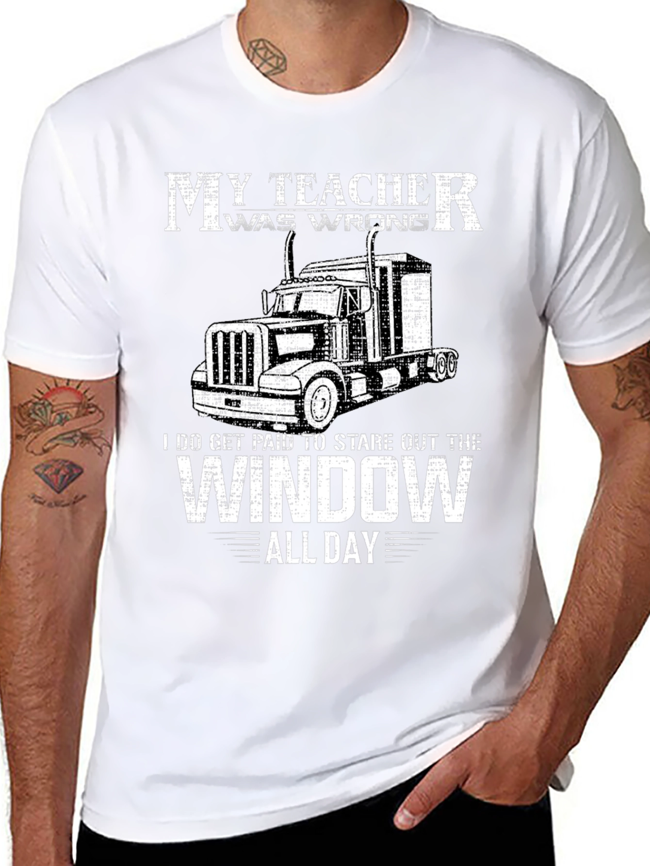 My Teacher Was Wrong Trucker T-Shirt