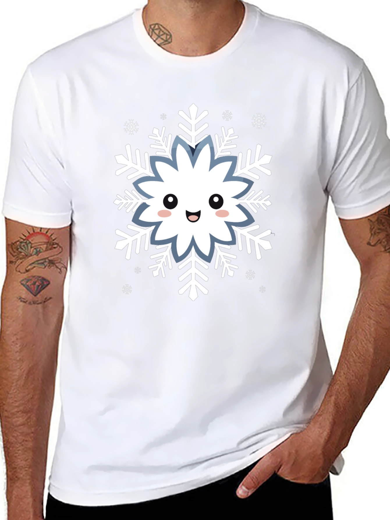 Cute Snowflake Graphic T-Shirt