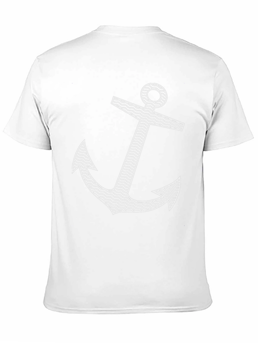 Nautical Anchor Graphic Tee - Black Cotton Blend