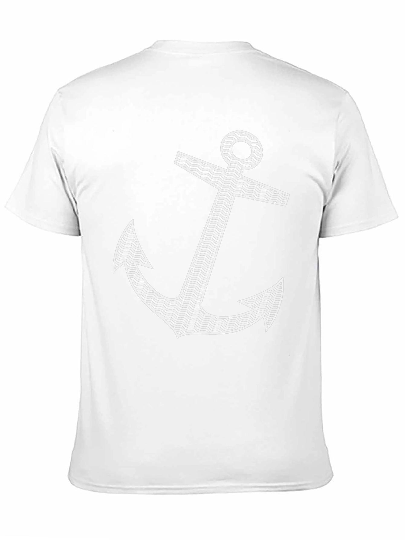 Nautical Anchor Graphic Tee - Black Cotton Blend