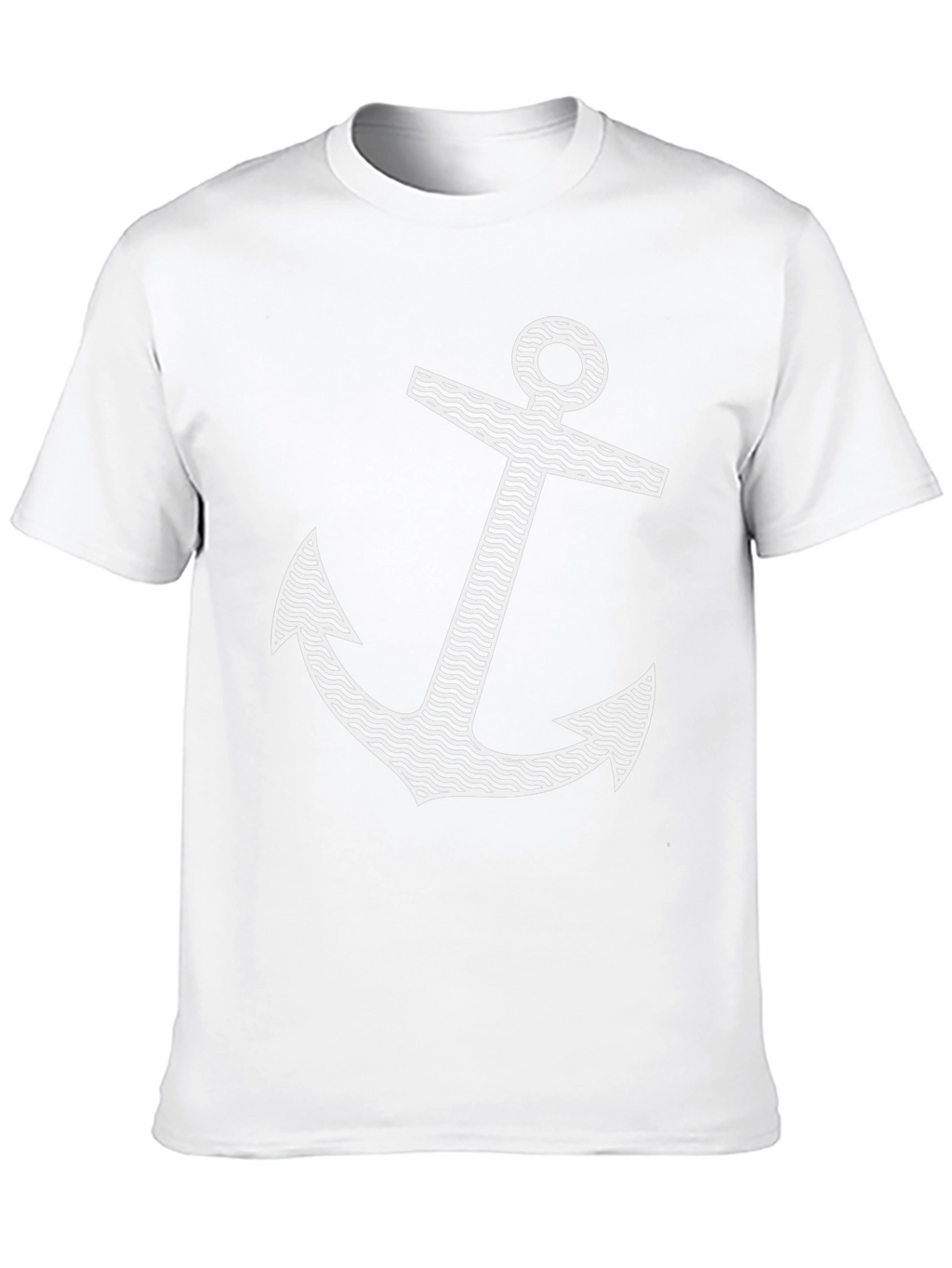 Nautical Anchor Graphic Tee - Black Cotton Blend