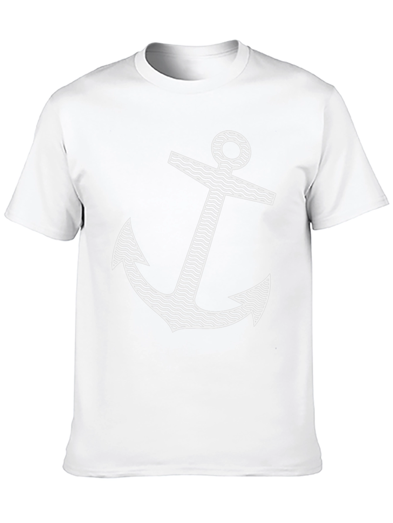 Nautical Anchor Graphic Tee - Black Cotton Blend