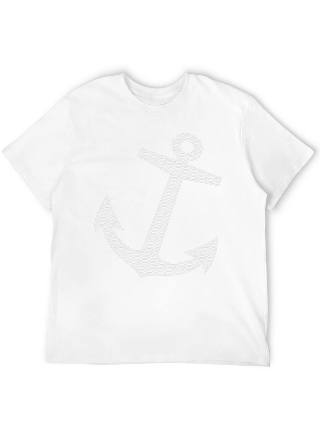 Nautical Anchor Graphic Tee - Black Cotton Blend