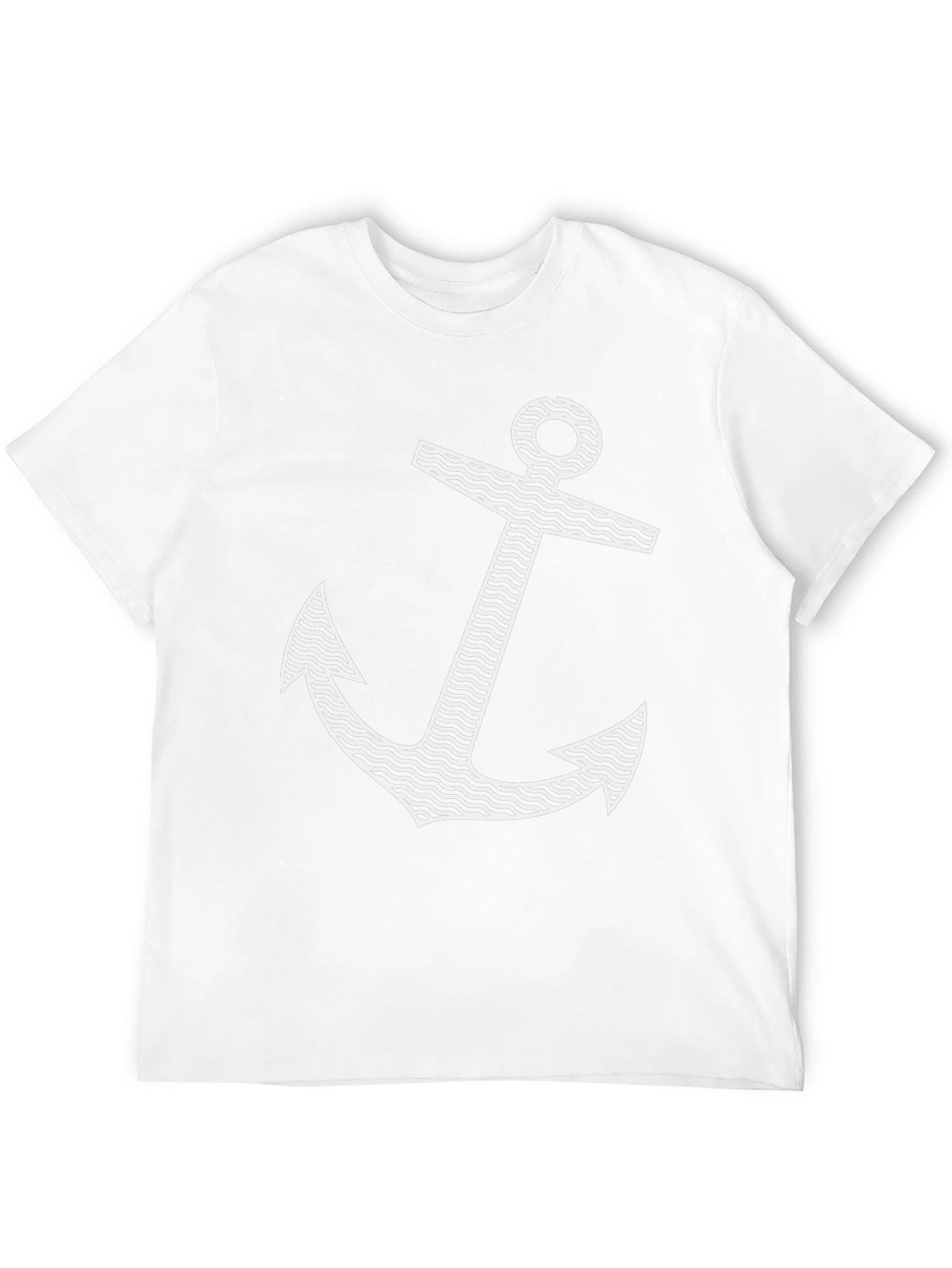 Nautical Anchor Graphic Tee - Black Cotton Blend