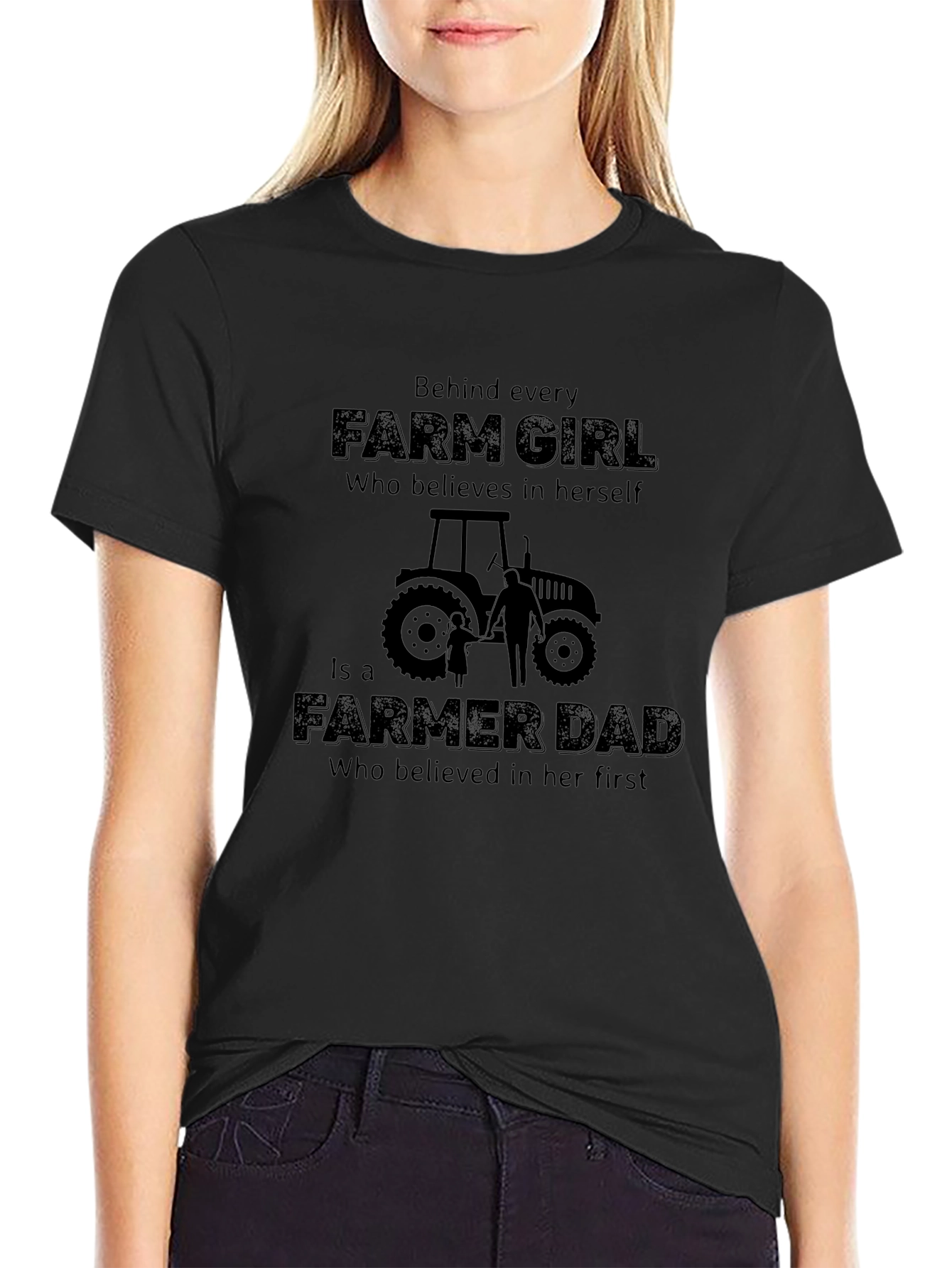 Farm Girl and Farmer Dad Graphic Tee