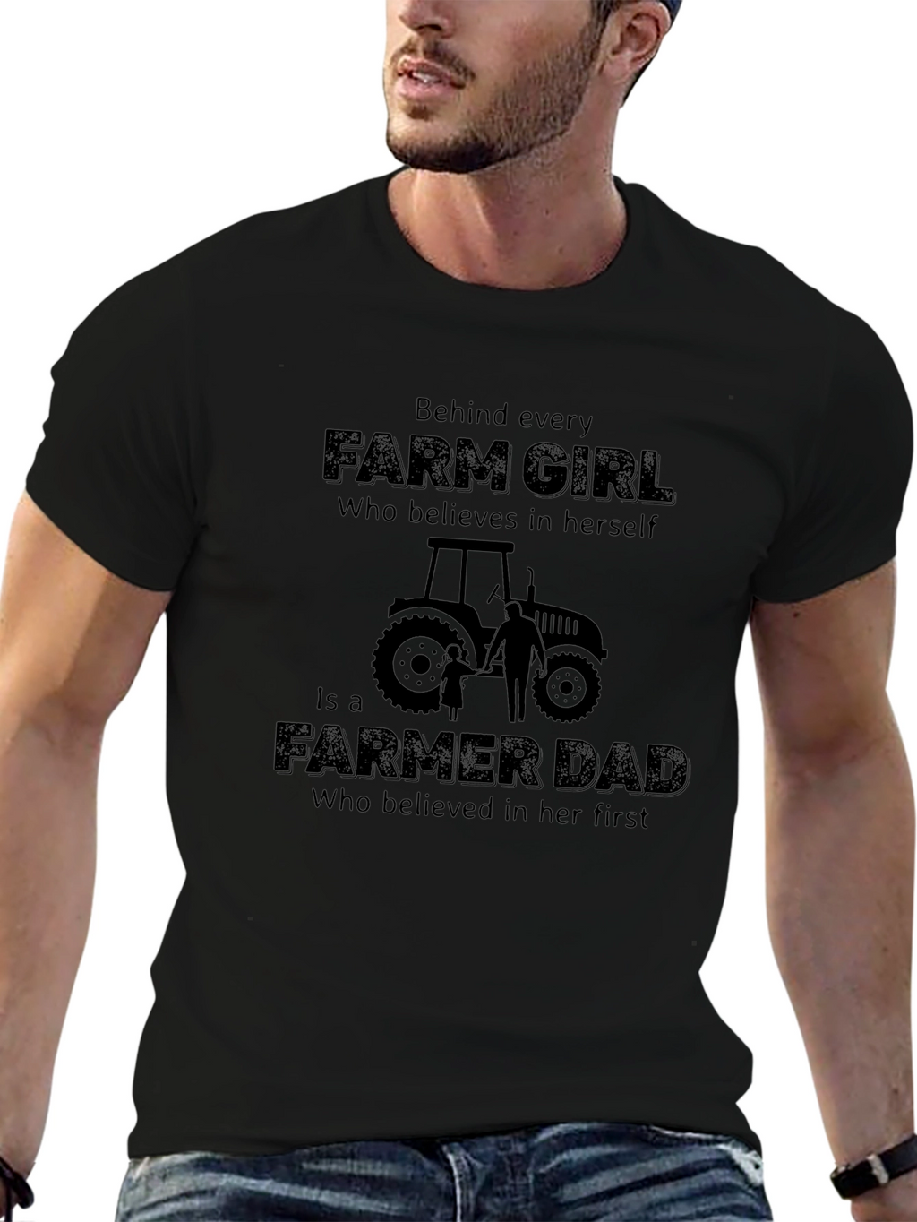Farm Girl and Farmer Dad Graphic Tee