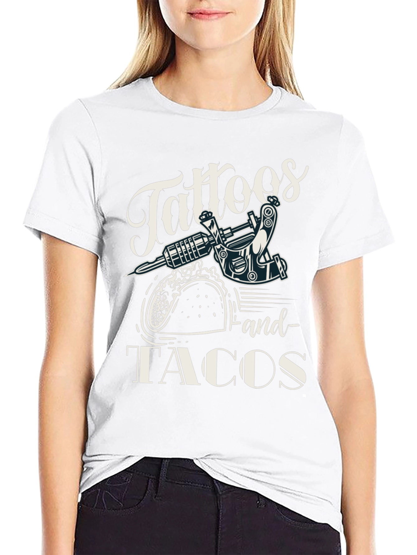 Tattoos & Tacos Black Graphic Tee