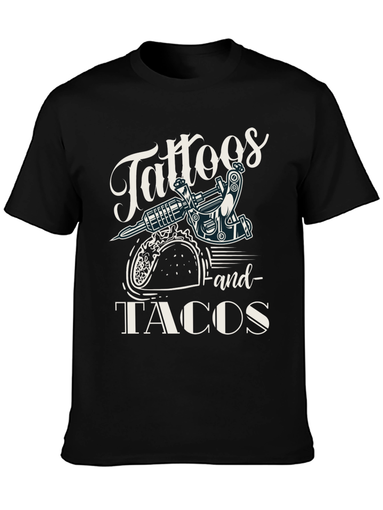 Tattoos & Tacos Black Graphic Tee