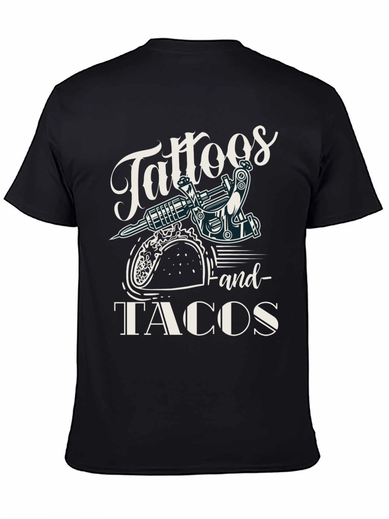 Tattoos & Tacos Black Graphic Tee