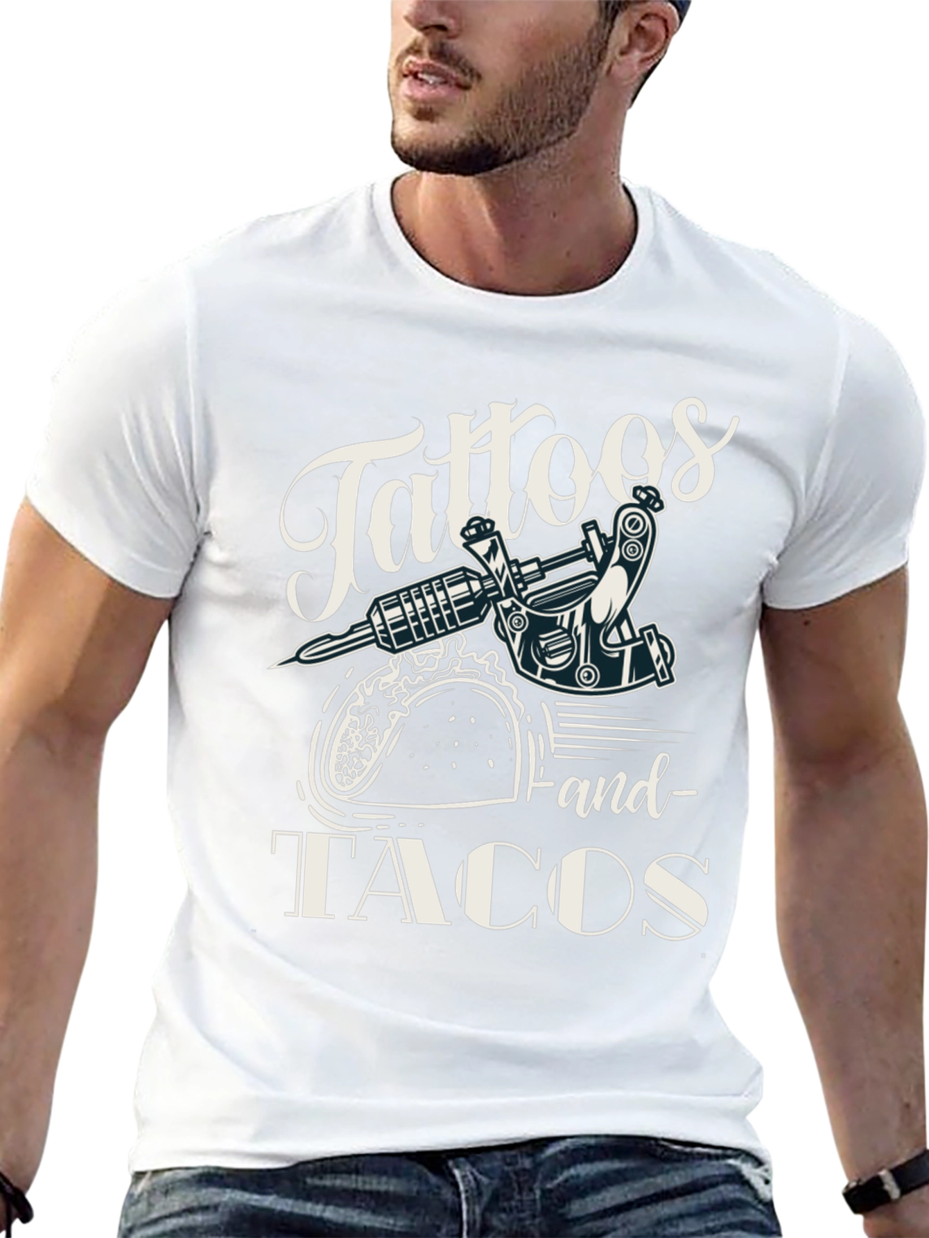Tattoos & Tacos Black Graphic Tee