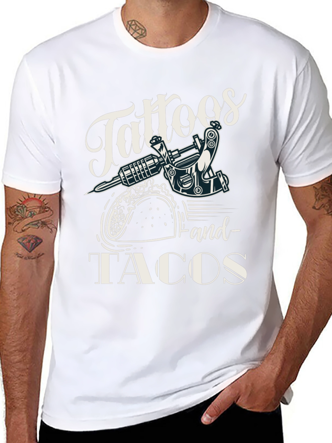Tattoos & Tacos Black Graphic Tee