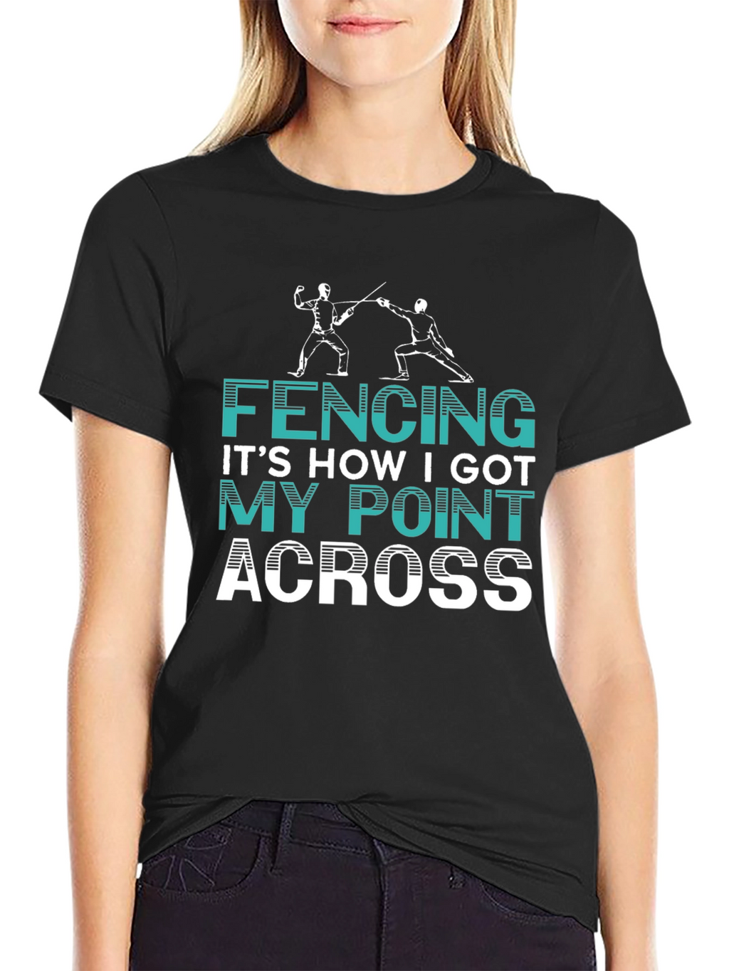 Fencing Point Across Graphic Tee