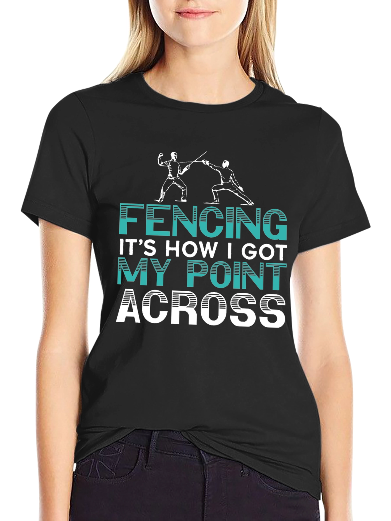 Fencing Point Across Graphic Tee