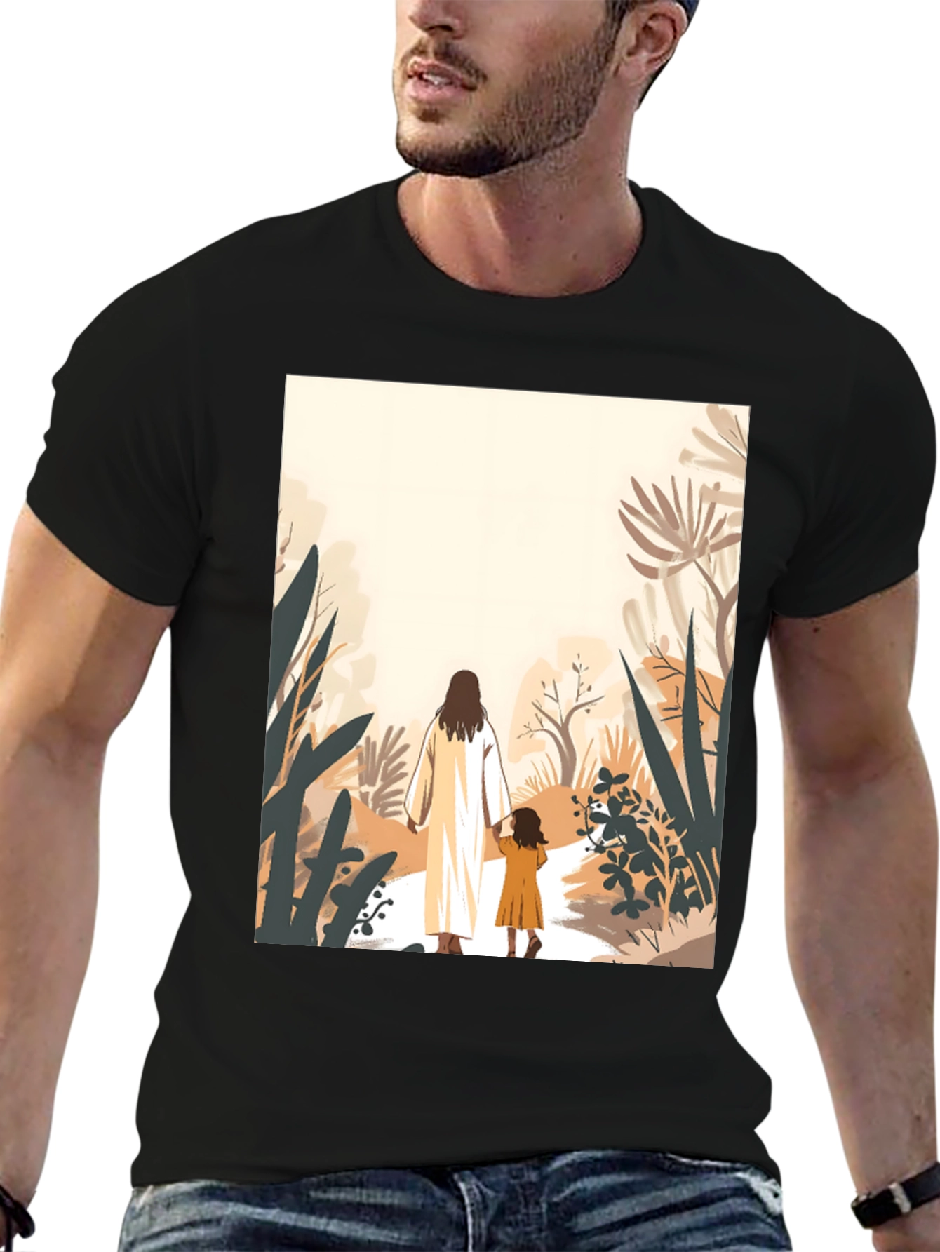 Faith Walk T-Shirt - Jesus & Child Design