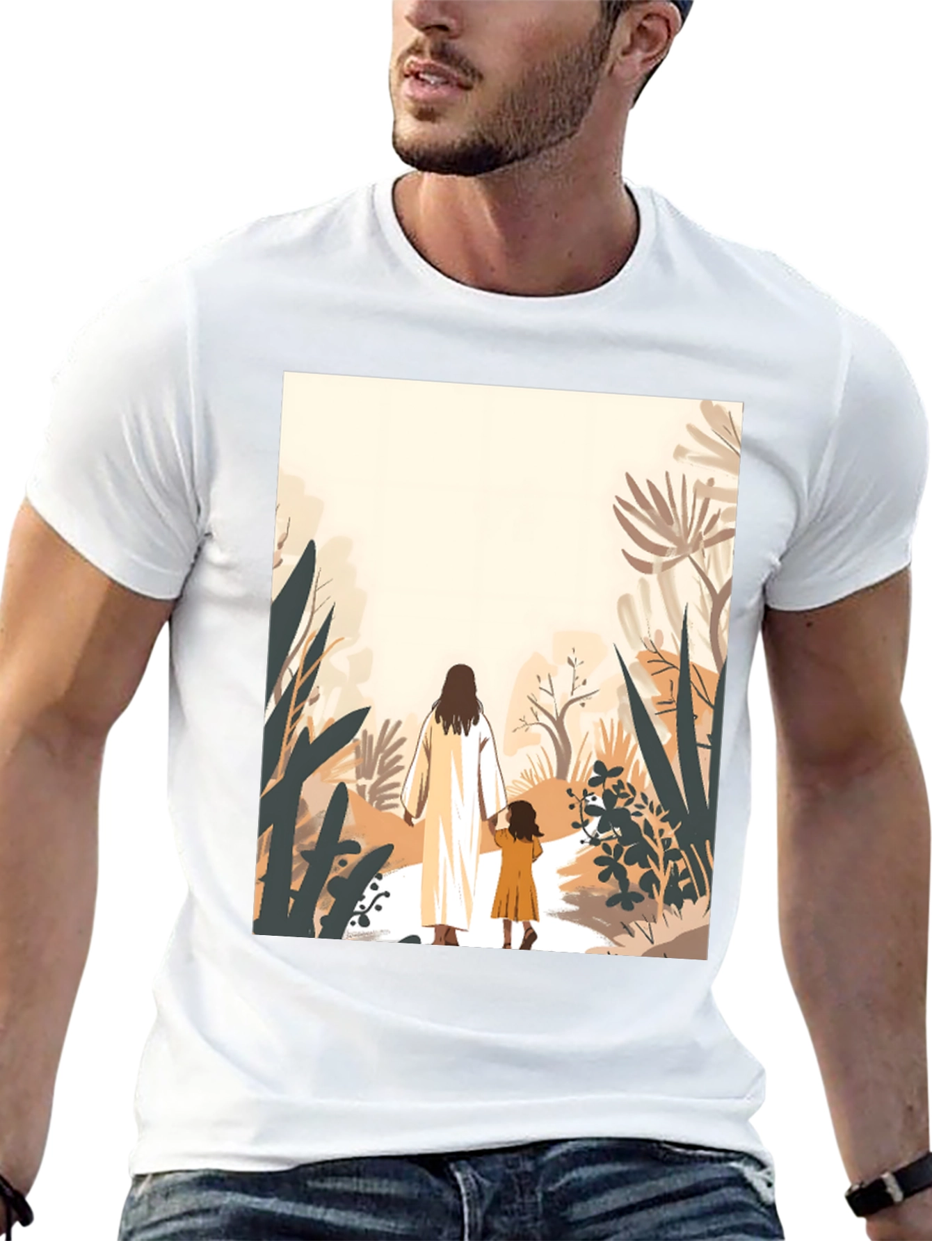 Faith Walk T-Shirt - Jesus & Child Design
