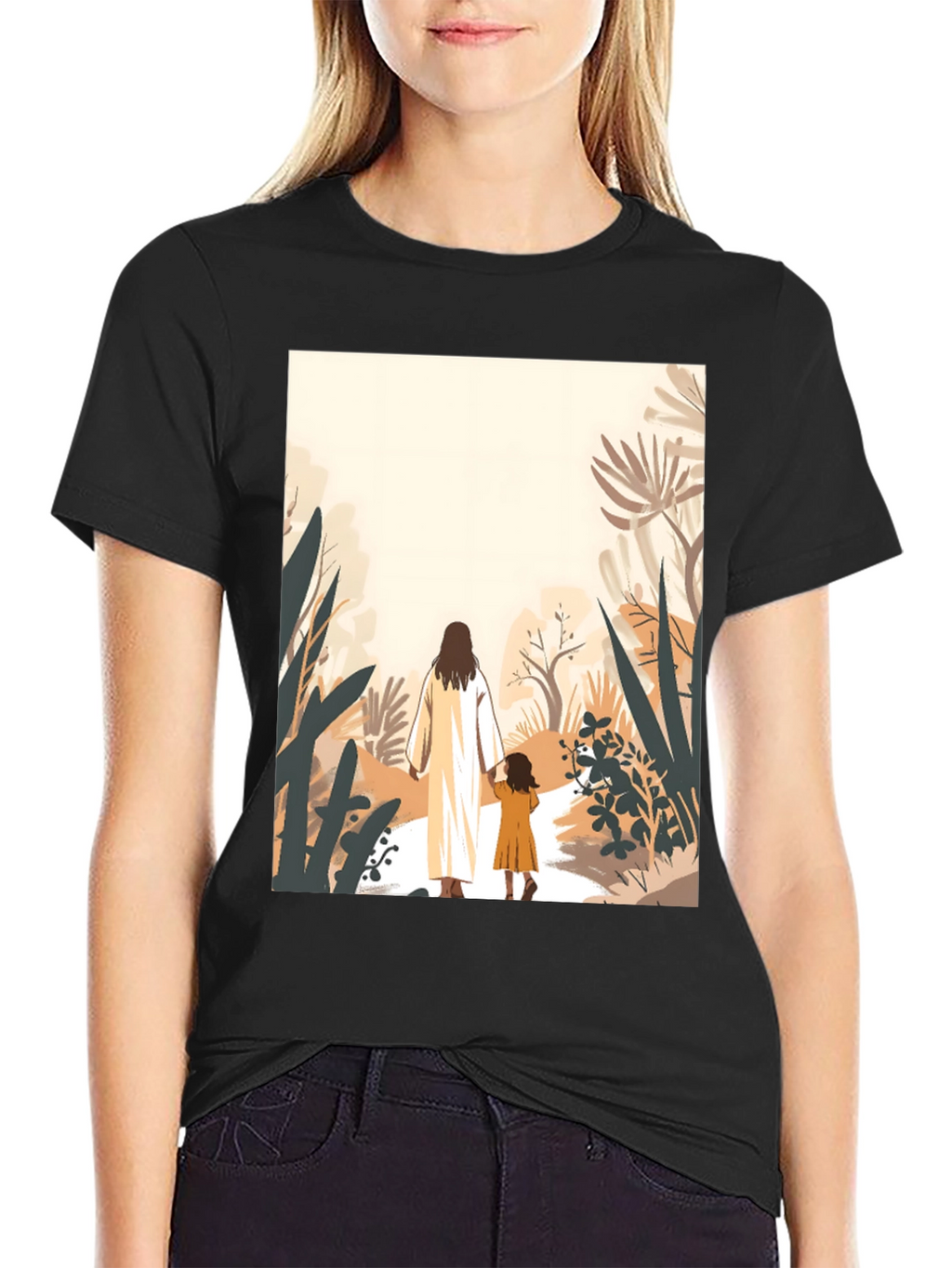Faith Walk T-Shirt - Jesus & Child Design