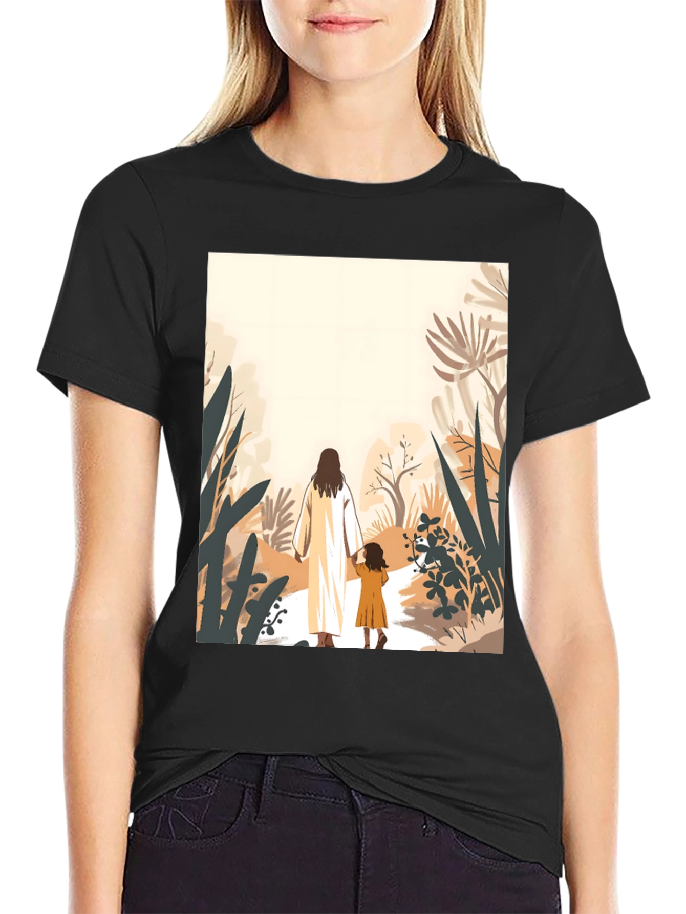 Faith Walk T-Shirt - Jesus & Child Design