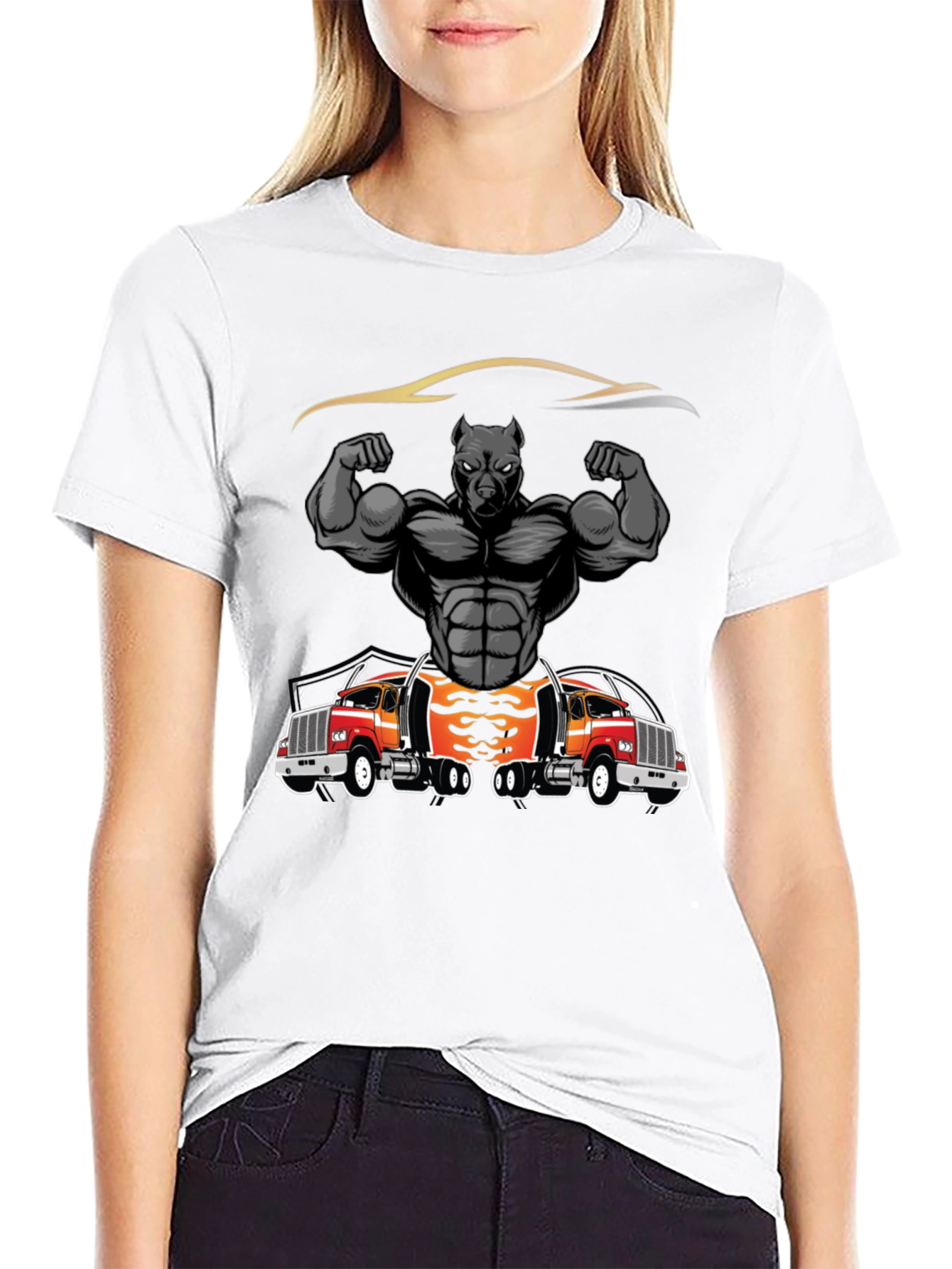 Pitbull Muscle Trucker Graphic T-Shirt