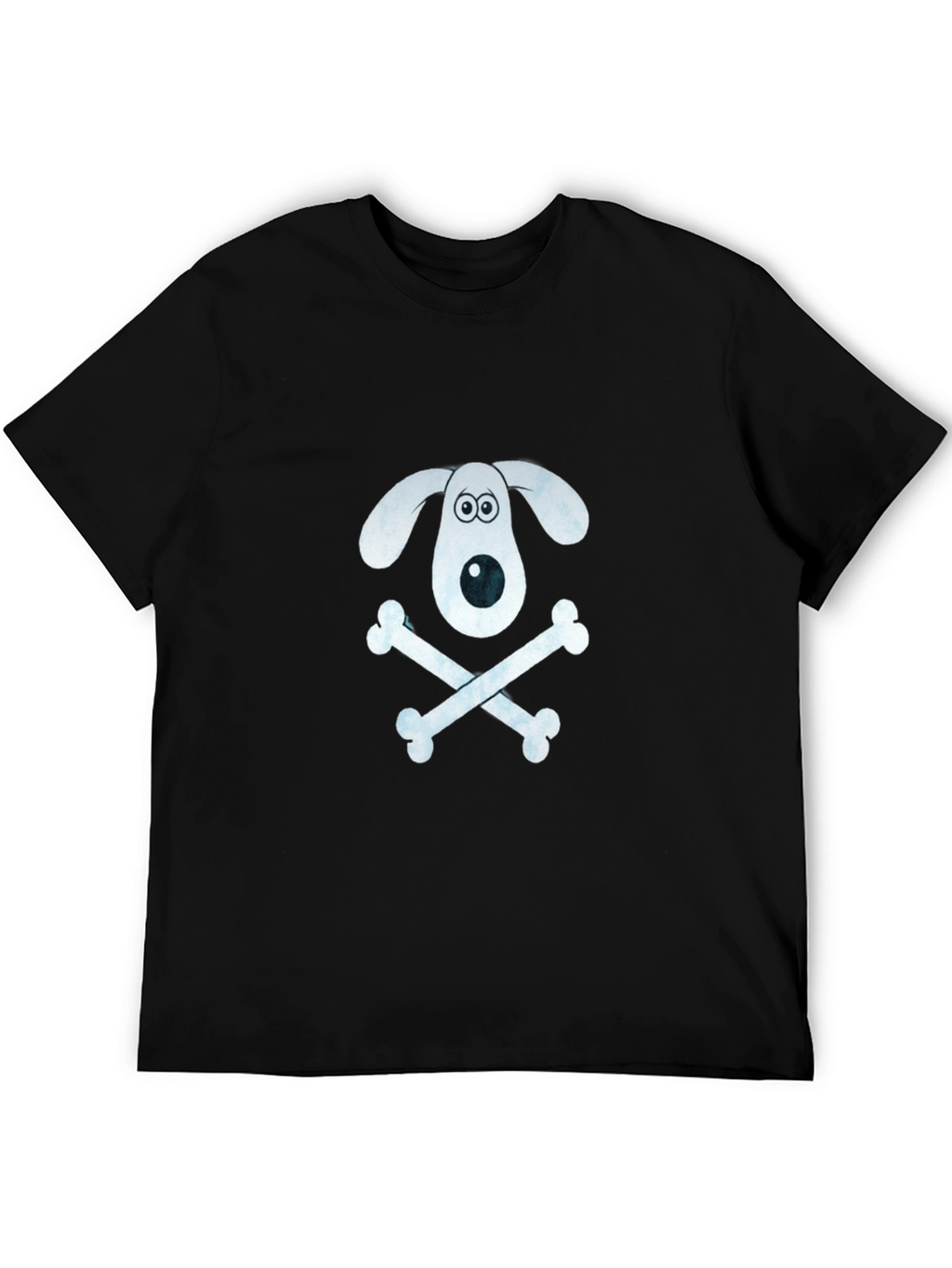 Dog & Bones Graphic T-Shirt - Black Cotton