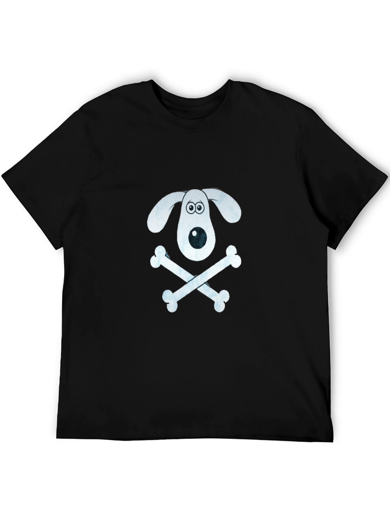 Dog & Bones Graphic T-Shirt - Black Cotton
