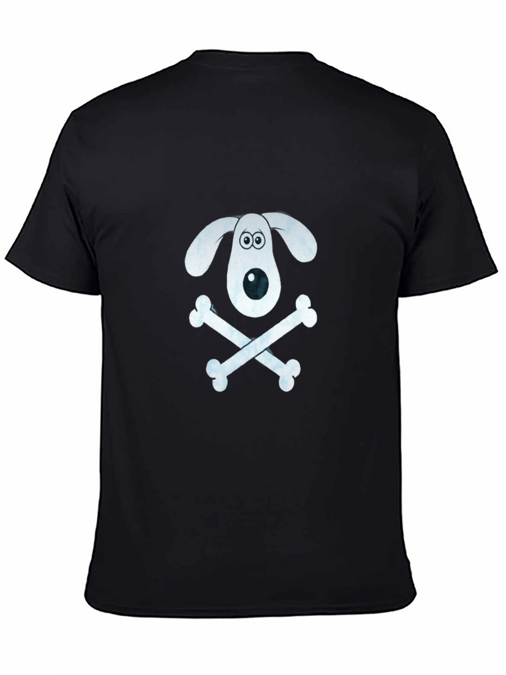 Dog & Bones Graphic T-Shirt - Black Cotton