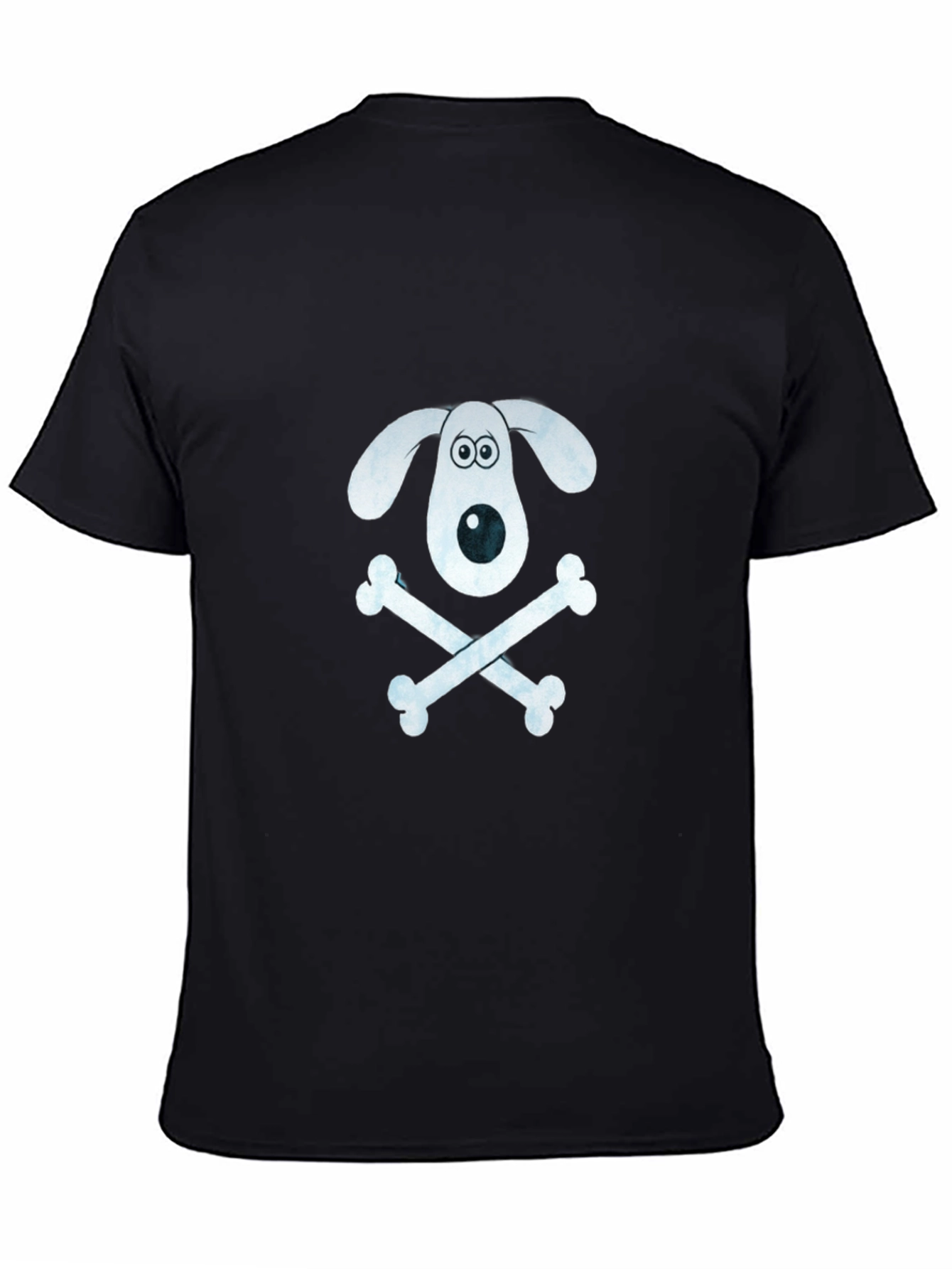 Dog & Bones Graphic T-Shirt - Black Cotton