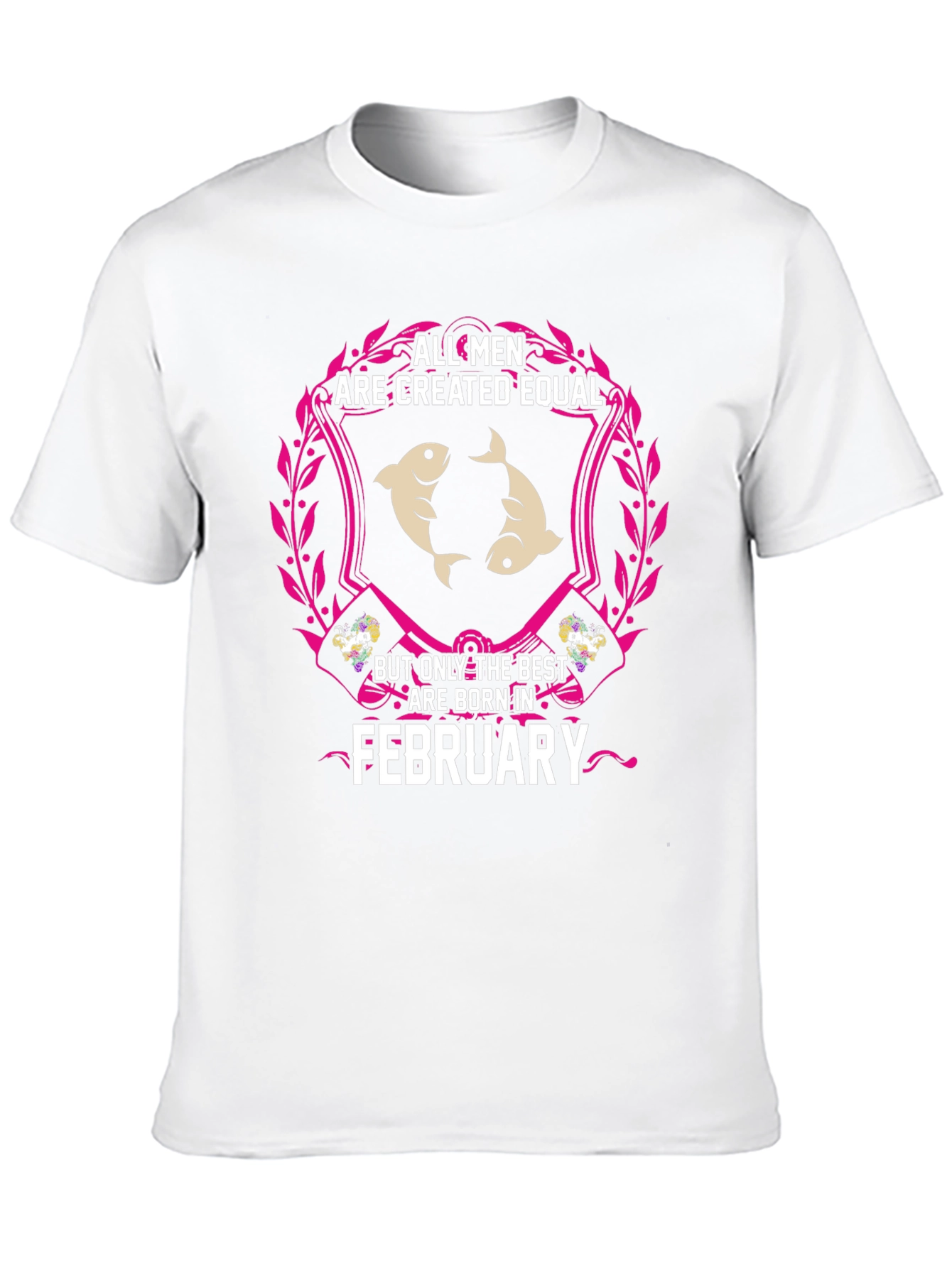 February Born Mens T-Shirt - Pisces Zodiac