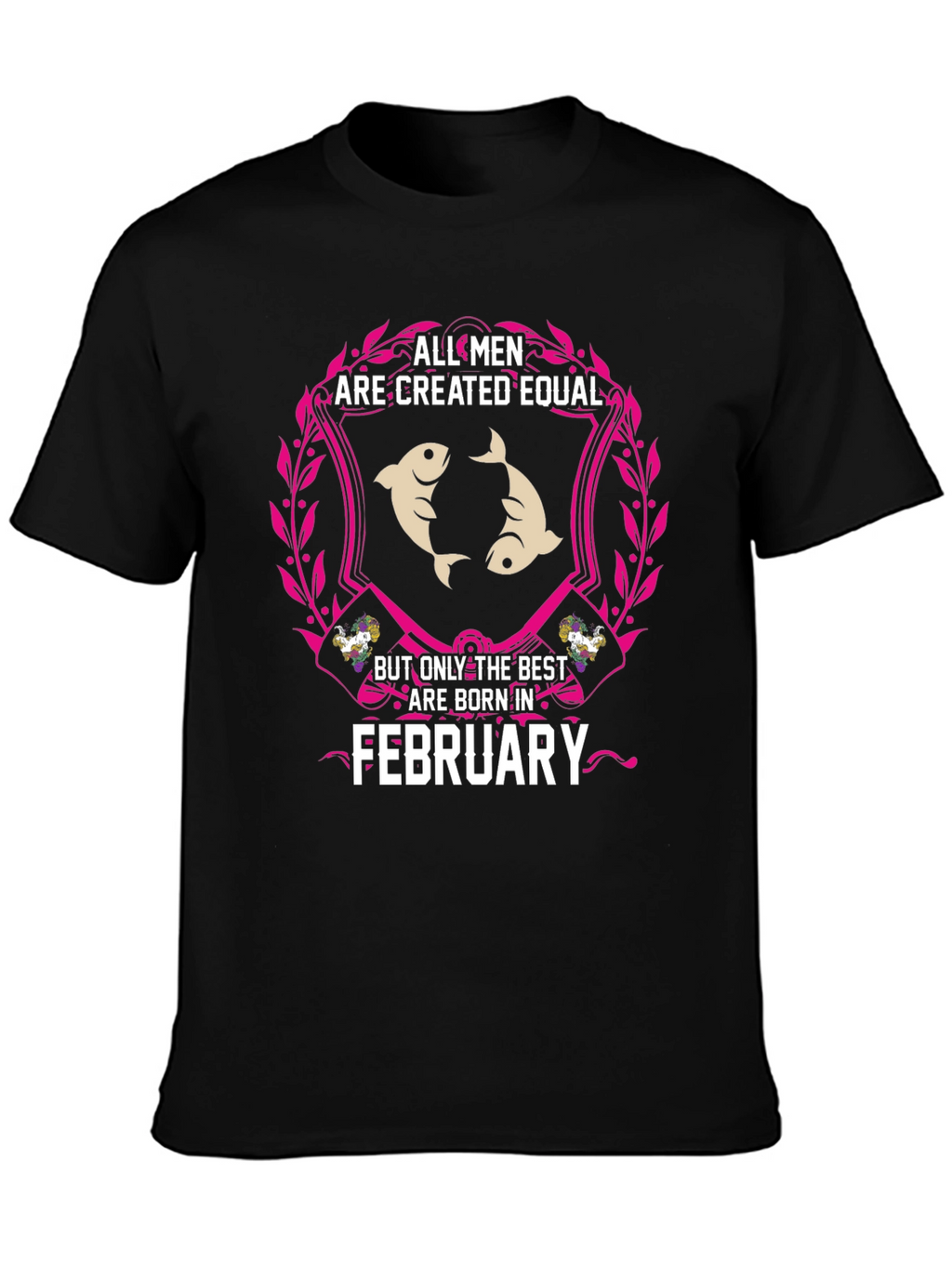 February Born Mens T-Shirt - Pisces Zodiac