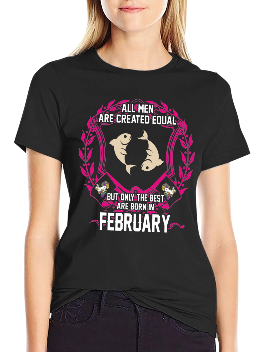 February Born Mens T-Shirt - Pisces Zodiac