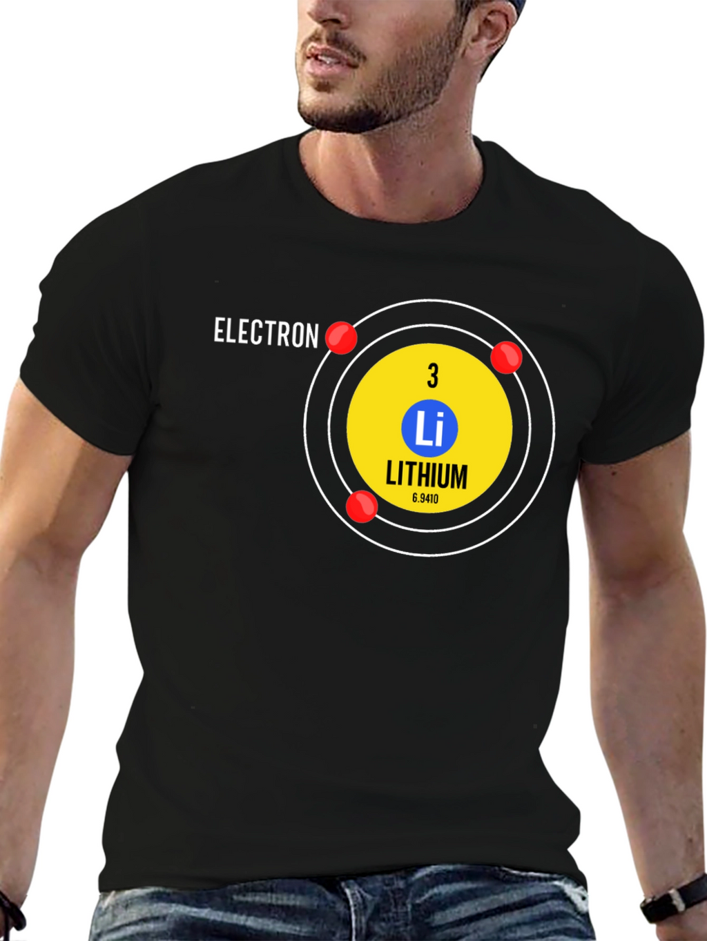 Lithium Atom T-Shirt - Science Geek Tee