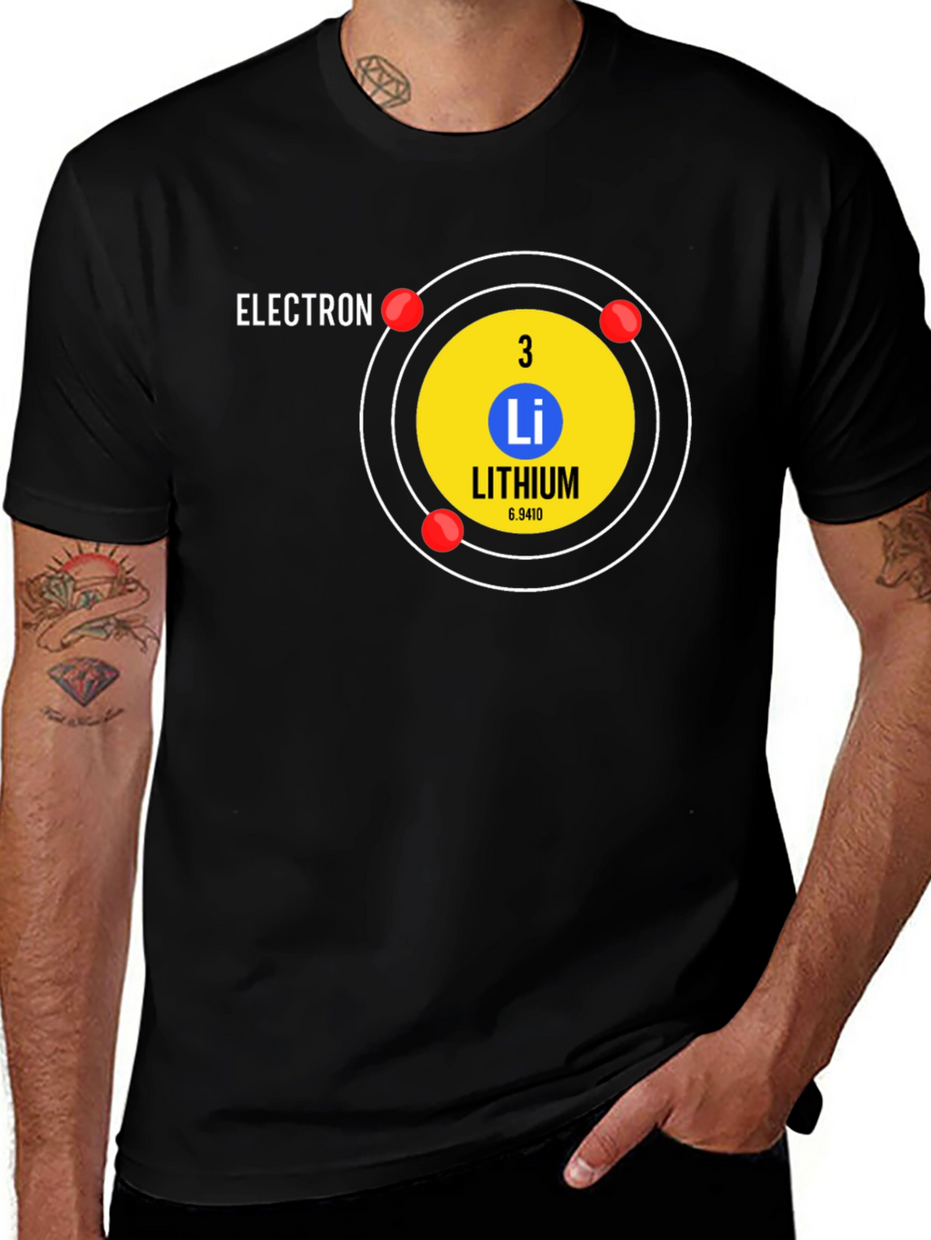 Lithium Atom T-Shirt - Science Geek Tee