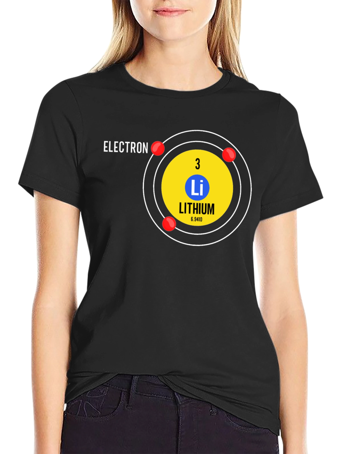 Lithium Atom T-Shirt - Science Geek Tee