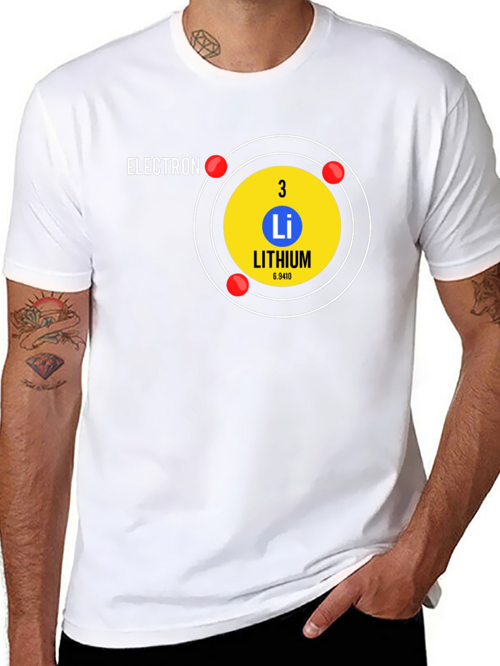 Lithium Atom T-Shirt - Science Geek Tee