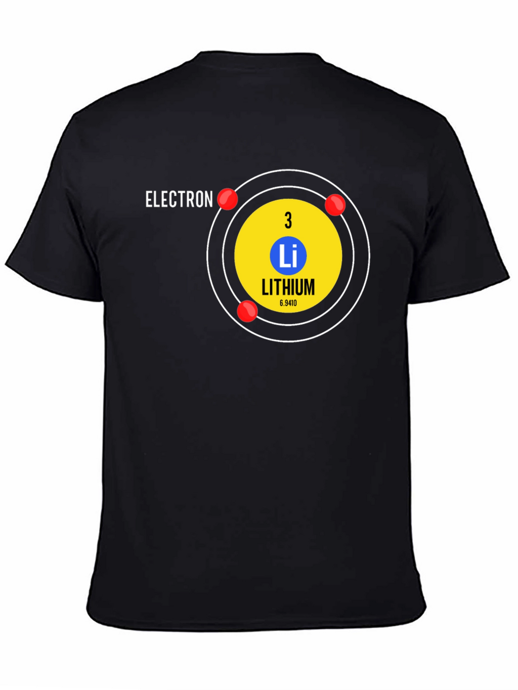 Lithium Atom T-Shirt - Science Geek Tee