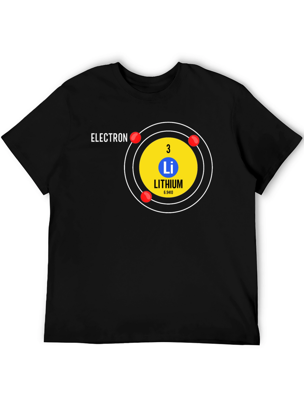 Lithium Atom T-Shirt - Science Geek Tee