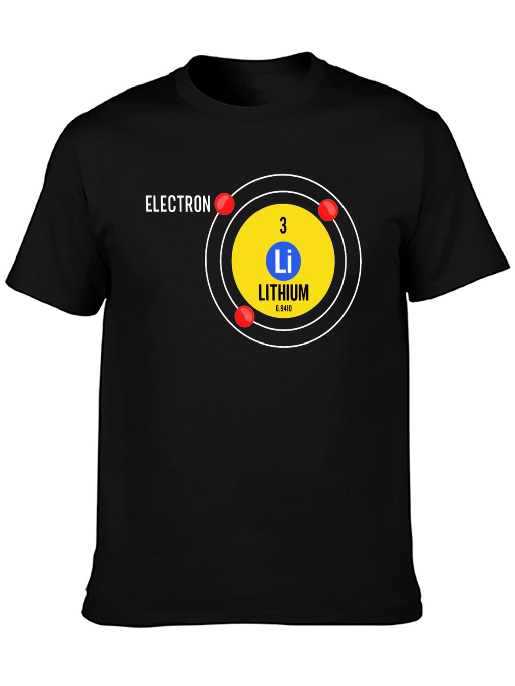 Lithium Atom T-Shirt - Science Geek Tee