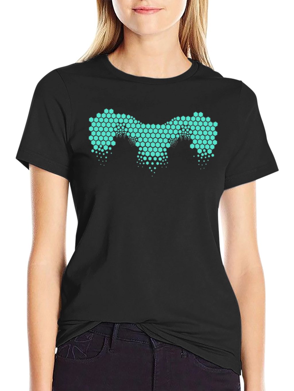 Honeycomb Pattern Tee - Modern Design
