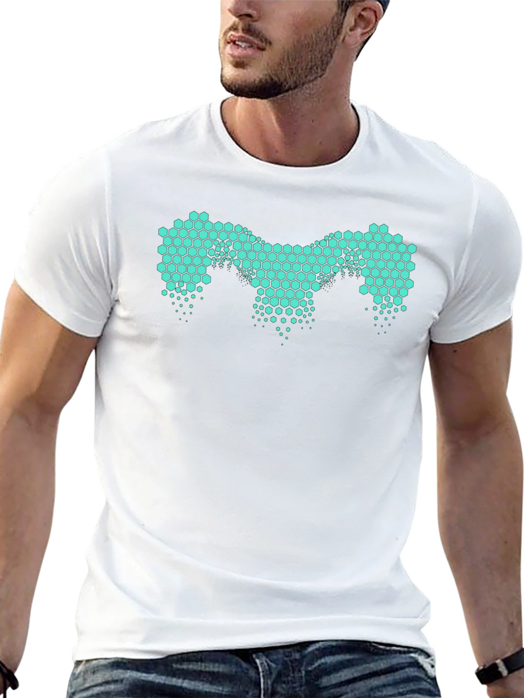 Honeycomb Pattern Tee - Modern Design