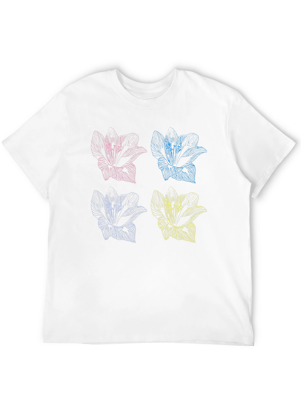 Floral Pop Art T-Shirt - Stylish Graphic Tee