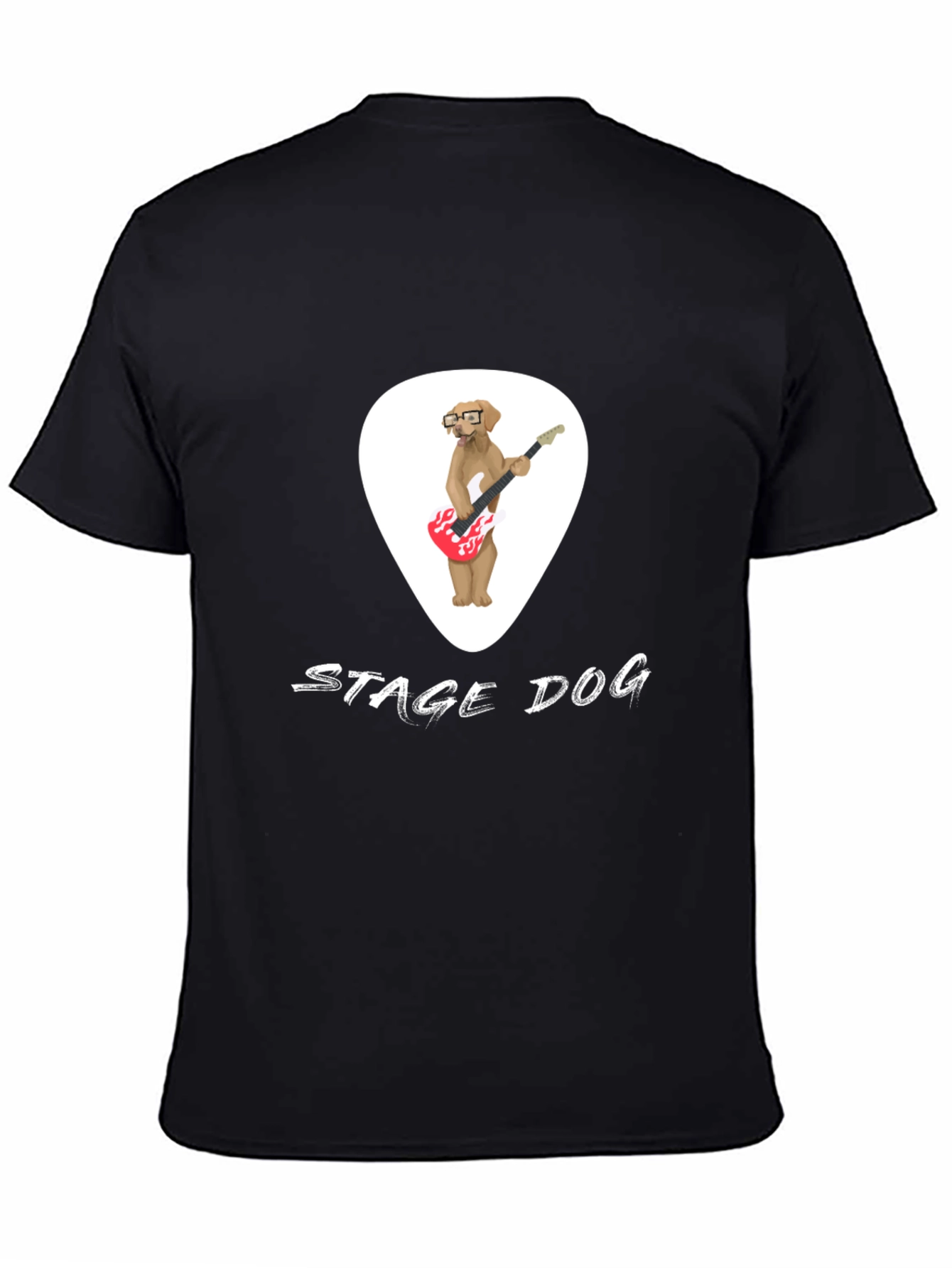 Stage Dog T-Shirt - Rockin Canine Guitarist