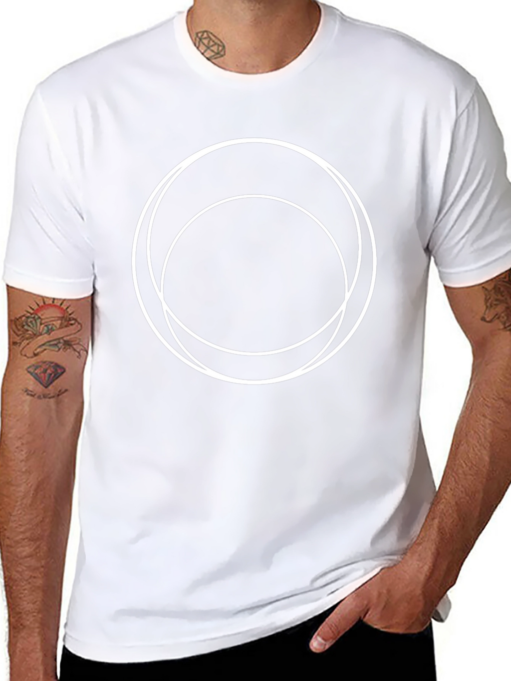 Geometric Circles Graphic Tee - Casual Comfort