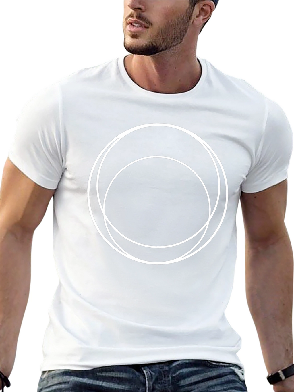 Geometric Circles Graphic Tee - Casual Comfort