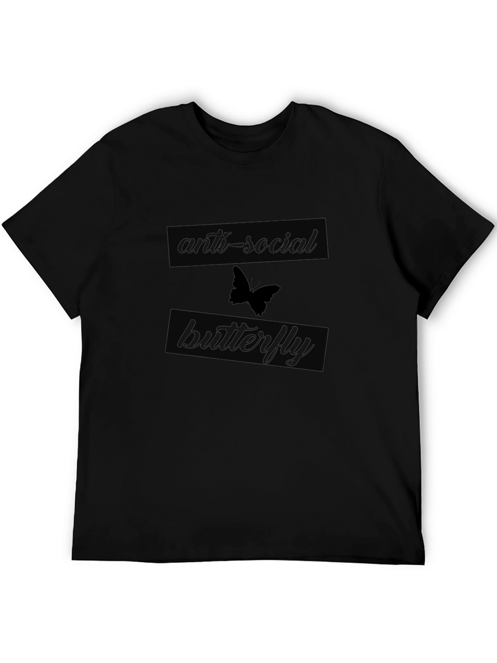 Anti-Social Butterfly Graphic T-Shirt